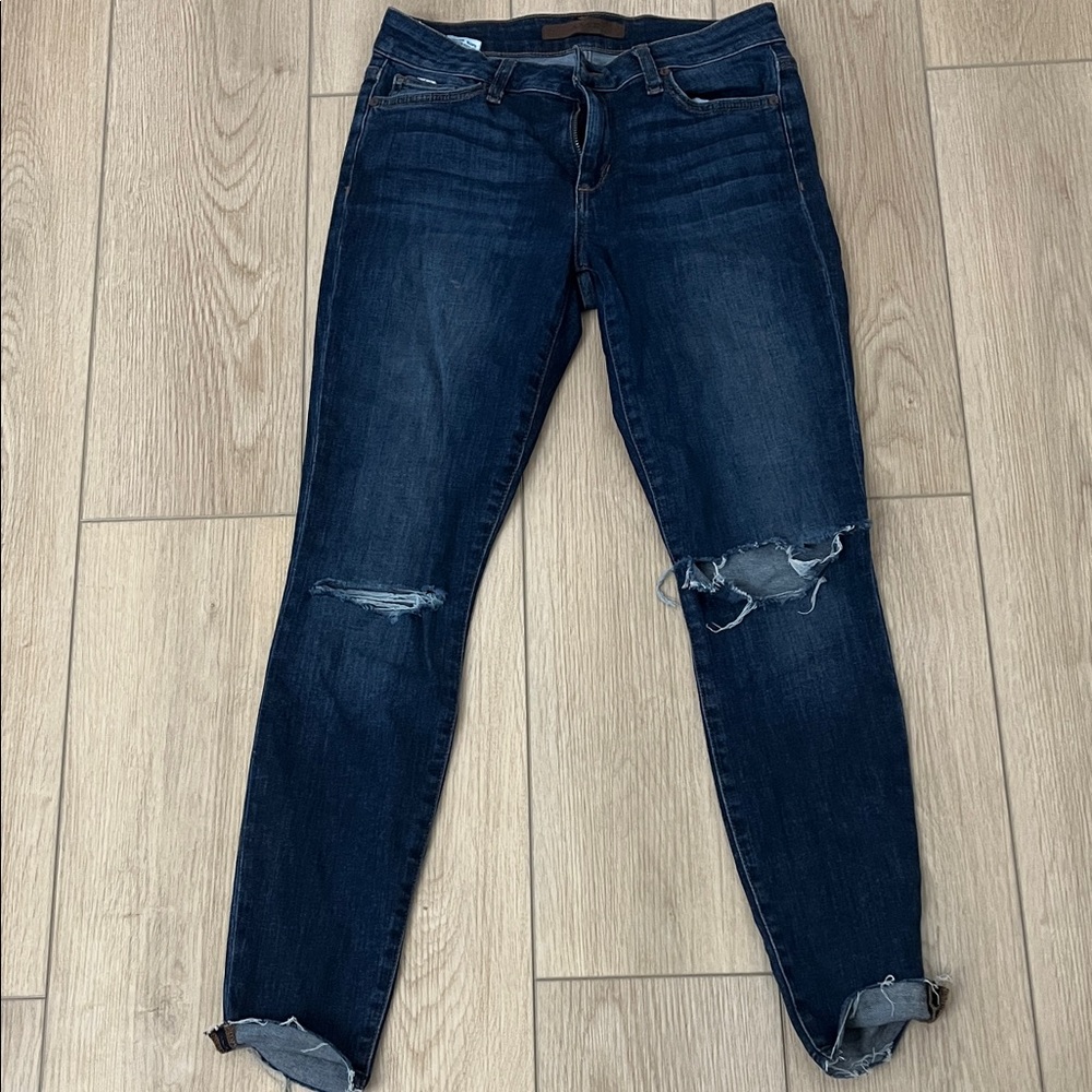 Joe's Jeans Dark Blue Casual Streetwear Distressed Skinny Jeans